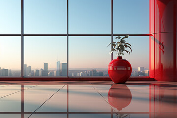 office glass window view