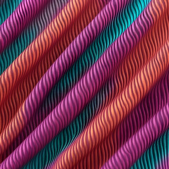 Multicolor textile background. Wave texture abstract fabric. 