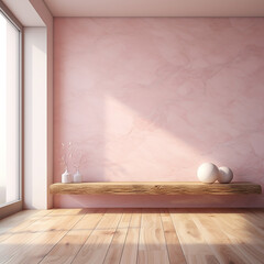empty room with wall and wooden floor