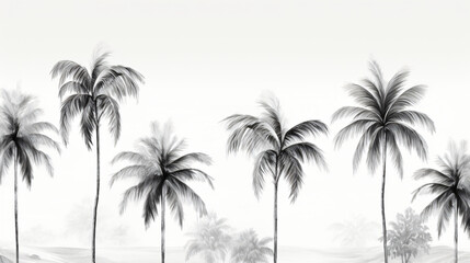 A wallpaper with a palm tree pattern on its side.