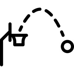Trajectory Ball Basketball Icon