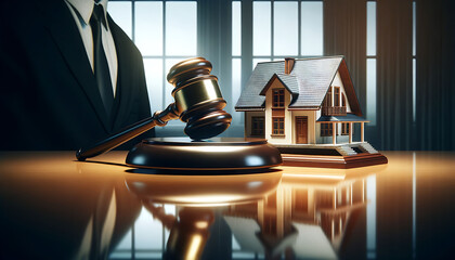 Symbolizing Legal Real Estate Transactions with Gavel and Miniature House