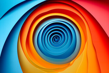 A Whirlwind of Imagination, Spirals of Color Converge in a Dynamic Display, Celebrating the Vibrancy of Abstract Art