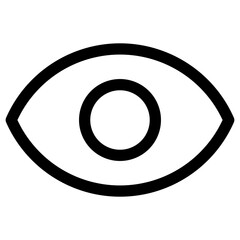 eye icon. vision icon, see view icon, eyesight symbol, sight look sign