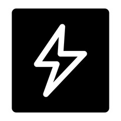 flash lightning bolt icon. Electric power symbol. Power energy sign, vector illustration