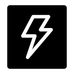 flash lightning bolt icon. Electric power symbol. Power energy sign, vector illustration