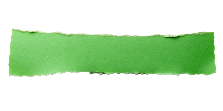 green piece of torn paper isolated on transparent background design elements. - Powered by Adobe