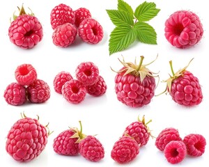 Indulge in a burst of sweet, natural goodness with a vibrant collage of raspberry varieties - from the bold and robust boysenberry to the delicate and delicate alpine strawberry
