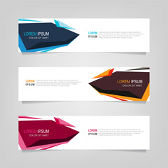 Vector abstract banner design web template