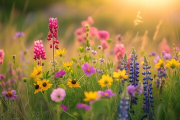 A radiant bouquet of wildflowers bursting with vibrant colors, each bloom representing a treasured memory between mother and child