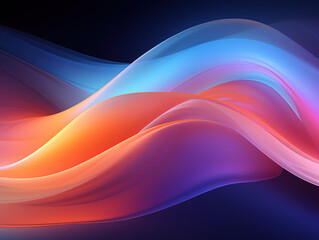 Multicolored futuristic wave pattern in digitally generated image