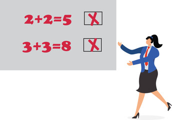 Mistake, Cancellation, Mistake, Report Document, Abstract, Businesswoman