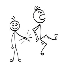 Funny Stick figure hand drawn style for print or use as poster, card, flyer, tattoo or T Shirt design