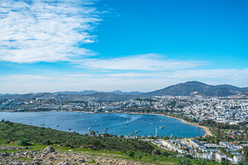 The windmills of Bodrum are a collection of stone buildings that were constructed in the 18th century and were used to grind grain into flour located on the hills between Bodrum and Gumbet,  Yalikavak