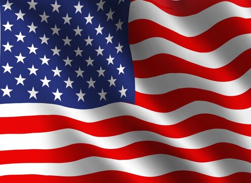3d american flag background