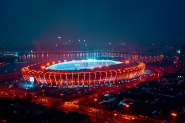 View of the stadium, sports games and competitions - obrazy, fototapety, plakaty