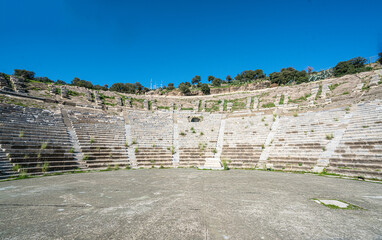 The scenic views of the Theatre at Halicarnassus is attributed to the reign of the Carian Satrap...