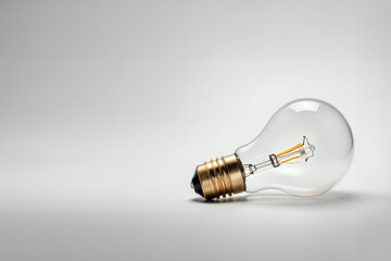 light bulb shutdown on white background.