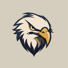 Eagle mascot logo minimal simple vector