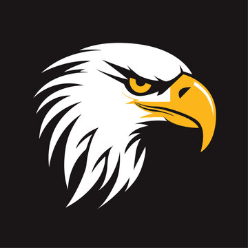 Eagle silhouette logo simple flat illustration