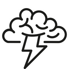 Business Management  Brainstorming Icon in Line Style