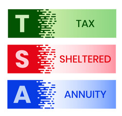 TSA - Tax Sheltered Annuity acronym. business concept background. vector illustration concept with keywords and icons. lettering illustration with icons for web banner, flyer