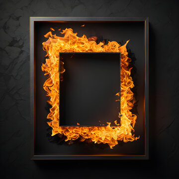 frame with fire