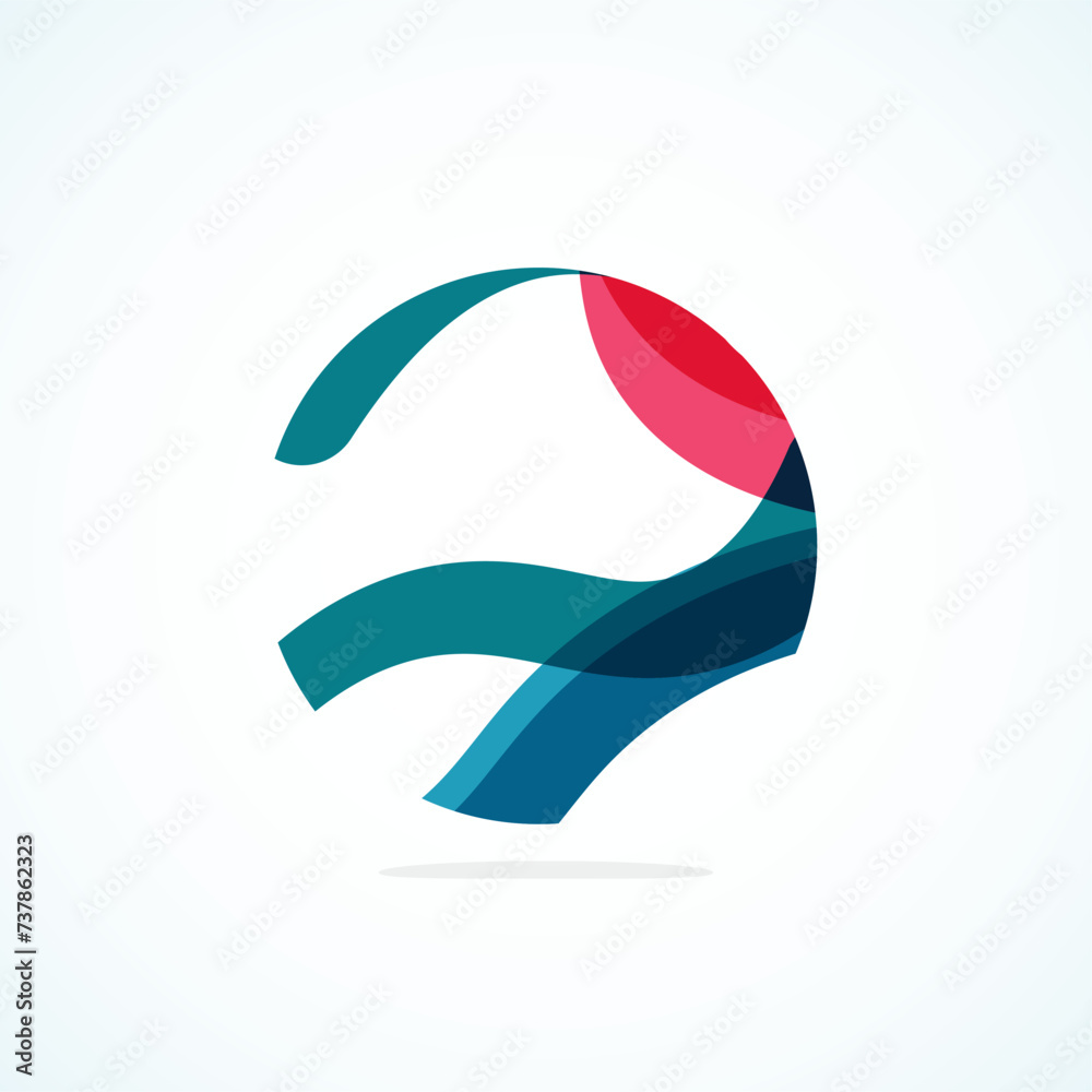 Aufkleber Abstract circle logo - minimalist emblem, timeless and universal shape of circle. Unique logo represent range of brands and concepts, encapsulating simplicity and creativity in single, iconic image