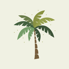 Palm tree minimal vector illustration