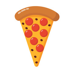 Colorful Pizza flat vector illustration