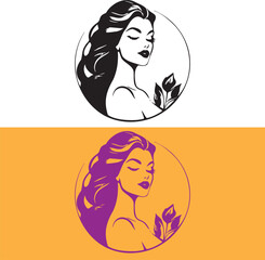 Silhouetted Strength: Inspiring Women's Logos with Grace