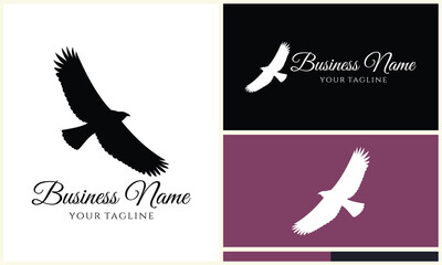 silhouette eagle head logo template