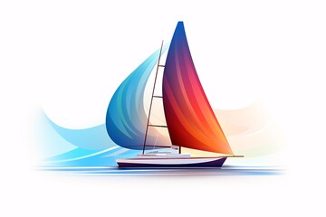 a colorful sailboat on water