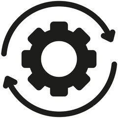 Business Management  Business Modeling Icon in Glyph Style