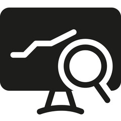 Business Management  Business Monitoring Icon in Glyph Style