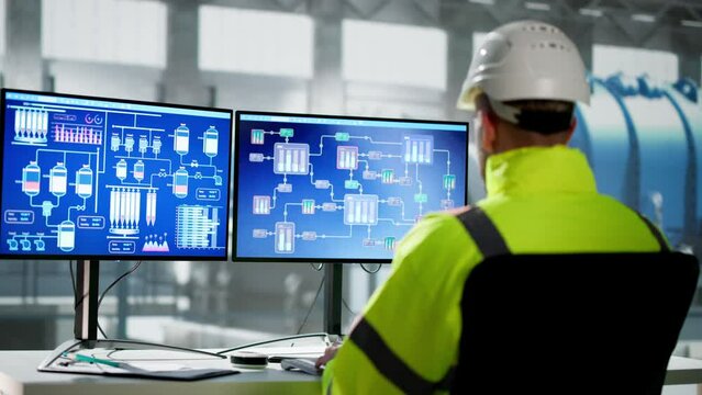 Man Working In Power Plant Electricity