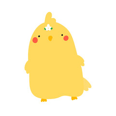 Cute Cockatiel Bird Cartoon illustration Cute Yellow Bird Cartoon Yellow Animal Cartoon