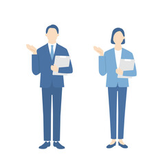 案内するビジネスパーソン