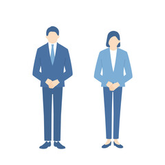 お辞儀をするビジネスパーソン