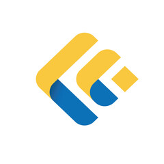 Arrow c gradient MONOGRAM logo inspiration. Smart clean and modern logo design illustration