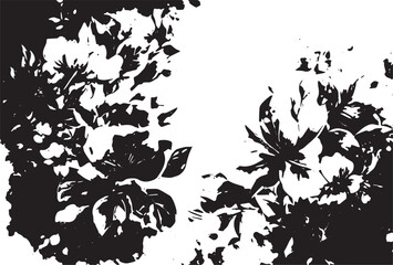 grunge flower background and texture