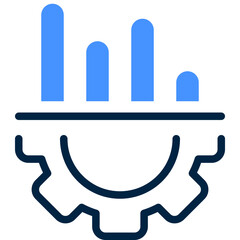 Business Management  Improvement Icon in Dualtone Style