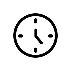 Clock face icon vector. Wall Clock illustration sign. Time symbol. watch symbol or logo.