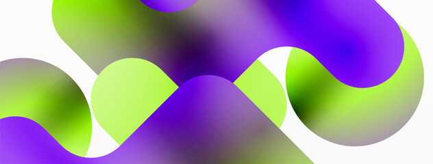 Serene Symmetry. Minimalist Lines and Circles Merge in a Tranquil Dance of Gradients, Shaping an Enchanting Abstract Backdrop of Elegance