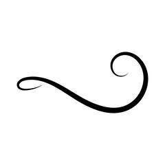 Swishes vector icon. Swashes illustration sign. Swoops symbol. Aroma logo.