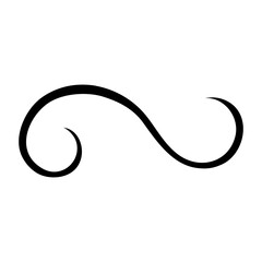 Swishes vector icon. Swashes illustration sign. Swoops symbol. Aroma logo.