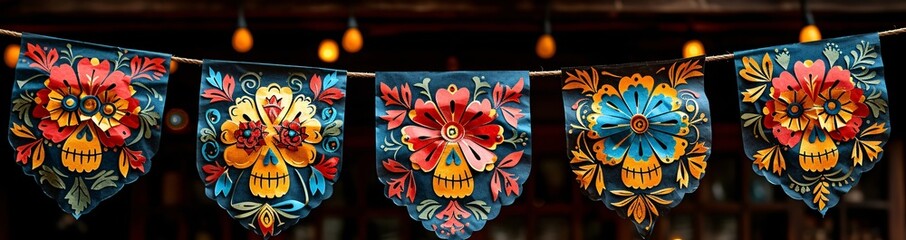 Celebrate DÃ­a de los Muertos with Vibrant Tapestries Generative AI