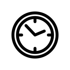 Clock face icon vector. Wall Clock illustration sign. Time symbol. watch symbol or logo.