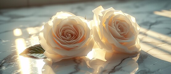 Freshly Cut White Roses A Perfect Match for Your Monthly Celebrations Generative AI