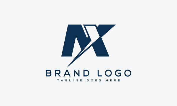 letter NX logo design vector template design for brand.